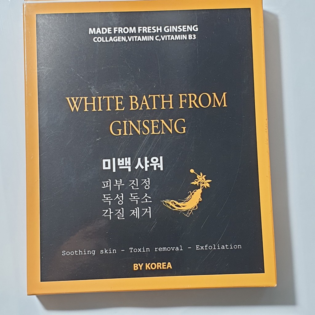 Set tắm trắng nhân sâm Hàn quốc WHITE BATH FROM GINSENG  hiệu quả sau 1 lần