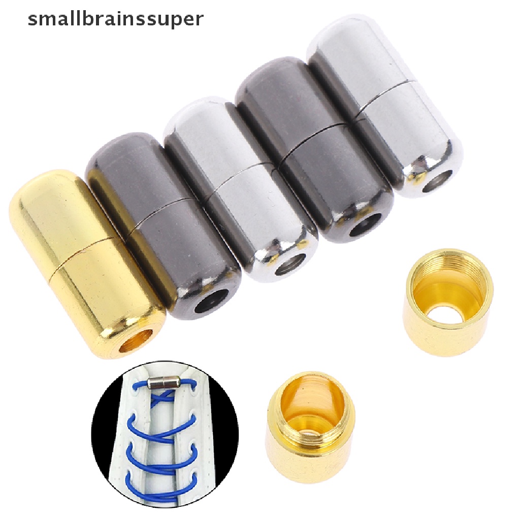 Smallbrainssuper Set 2 Khóa Dây Giày Lười Phẳng Không Cần Buộc Tiện Lợi Không Cần Buộc