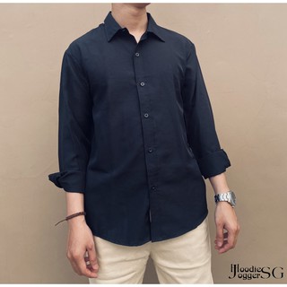 (Size Đến 6XL) Áo sơ mi lụa dài tay nam nữ, chất mát.