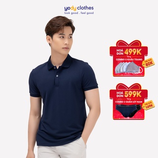Áo thun polo nam YODY sợi cafe tay ngắn cổ bẻ thoáng mát chuẩn form APM4225