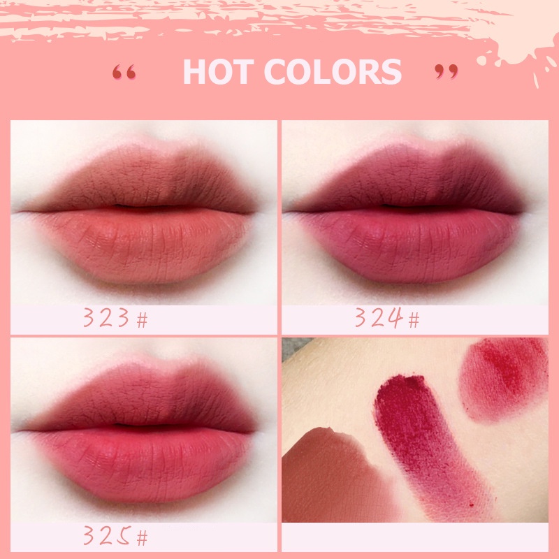 [Hàng mới về] Son Môi Veronica Màu Lì Mượt Mà Kết Cấu Mềm Mịn Như Nhung