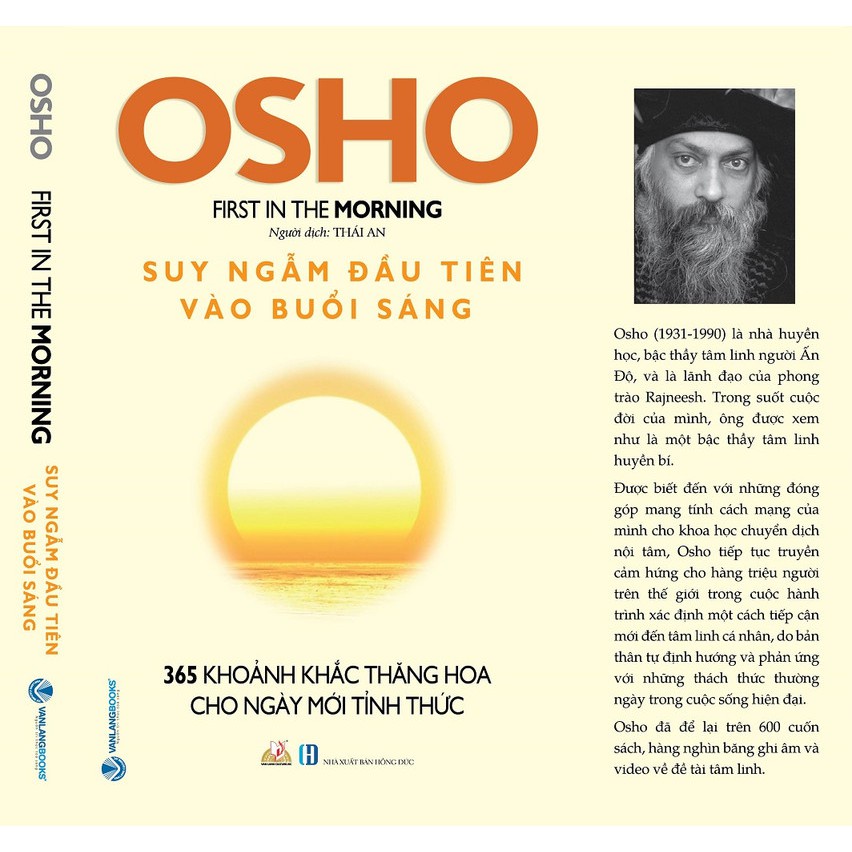 Sách - Osho - Suy Ngẫm Đầu Tiên Vào Buổi Sáng - 365 Khoảnh Khắc Thăng Hoa Cho Ngày Mới Tỉnh Thức (Văn Lang)