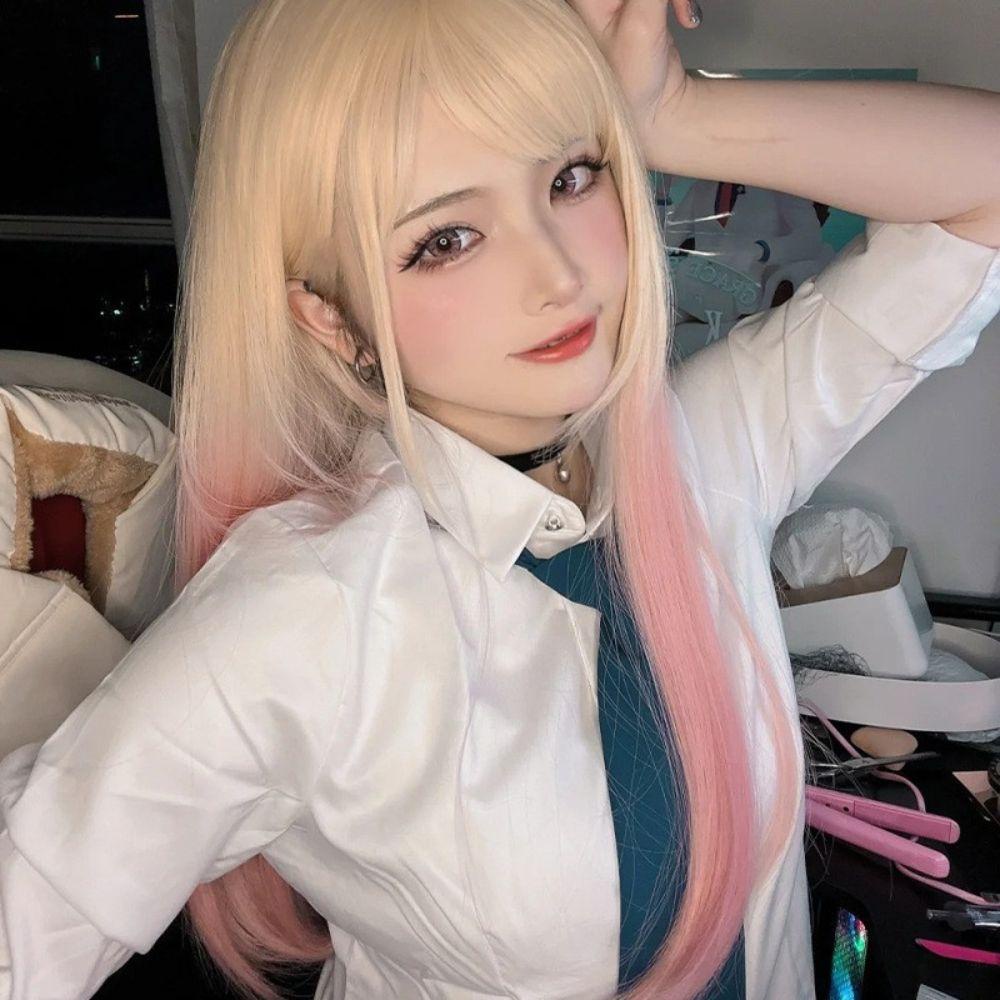 Bộ Tóc Giả Thẳng Hóa Trang Marin Kitagawa Dễ Thương