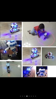 RoBot Xoay Có Đèn Phát Sáng 360 Độ