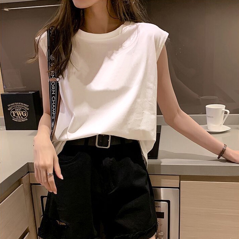 Áo Sát Nách Cổ Tròn Dáng Rộng Cỡ Lớn Thời Trang Xuân Hè Cho Nữ