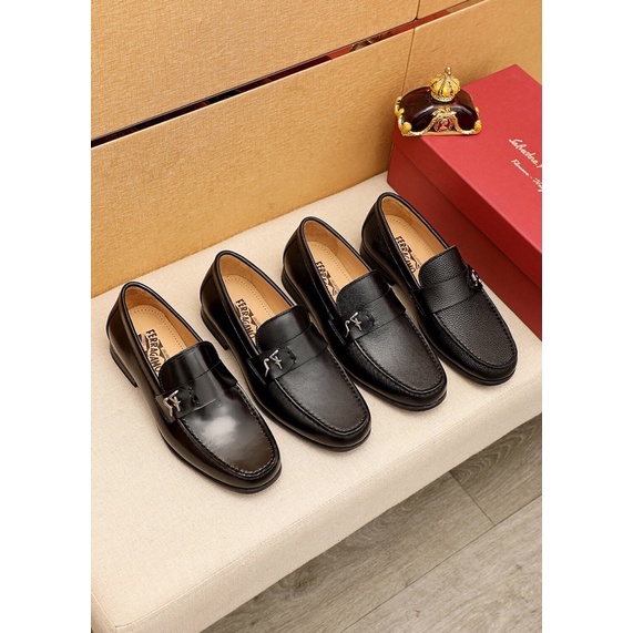 Giày tây lười da thật cho nam thương hiệu Salvatore Ferragamo cao cấp có 4 mẫu