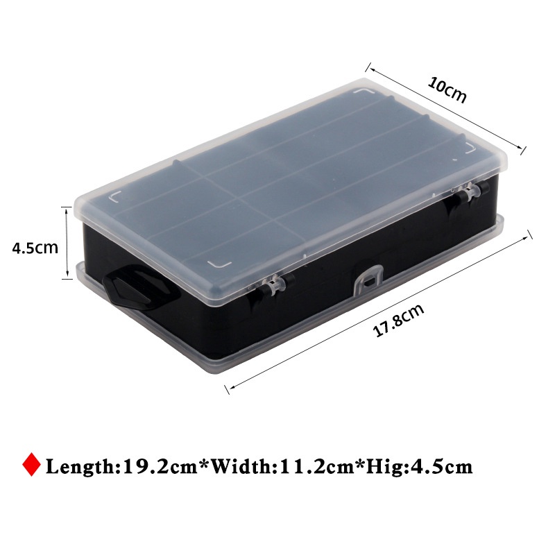 Hộp Đựng Móc Câu Cá Hai Mặt 17.8cm Bằng PVC Mới