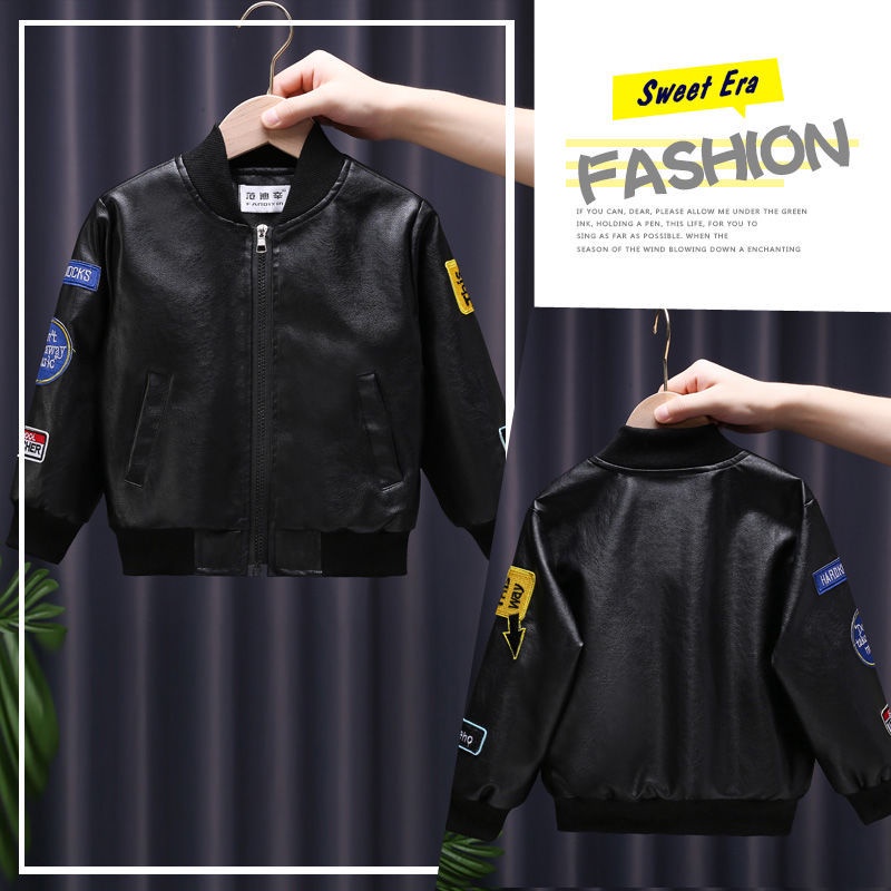 Áo Khoác Thời Trang áo Khoác Trẻ Em Da Thật