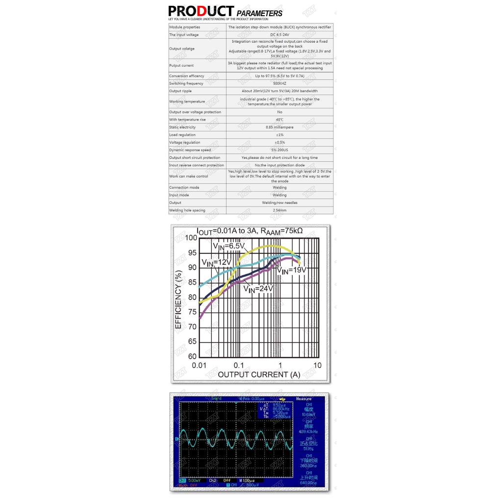 Mô Đun Hạ Áp Mini Từ 12-24v Sang 5v 3a 97.5% 1.8v 2.5v 3.3v 5v 9v 12v | BigBuy360 - bigbuy360.vn