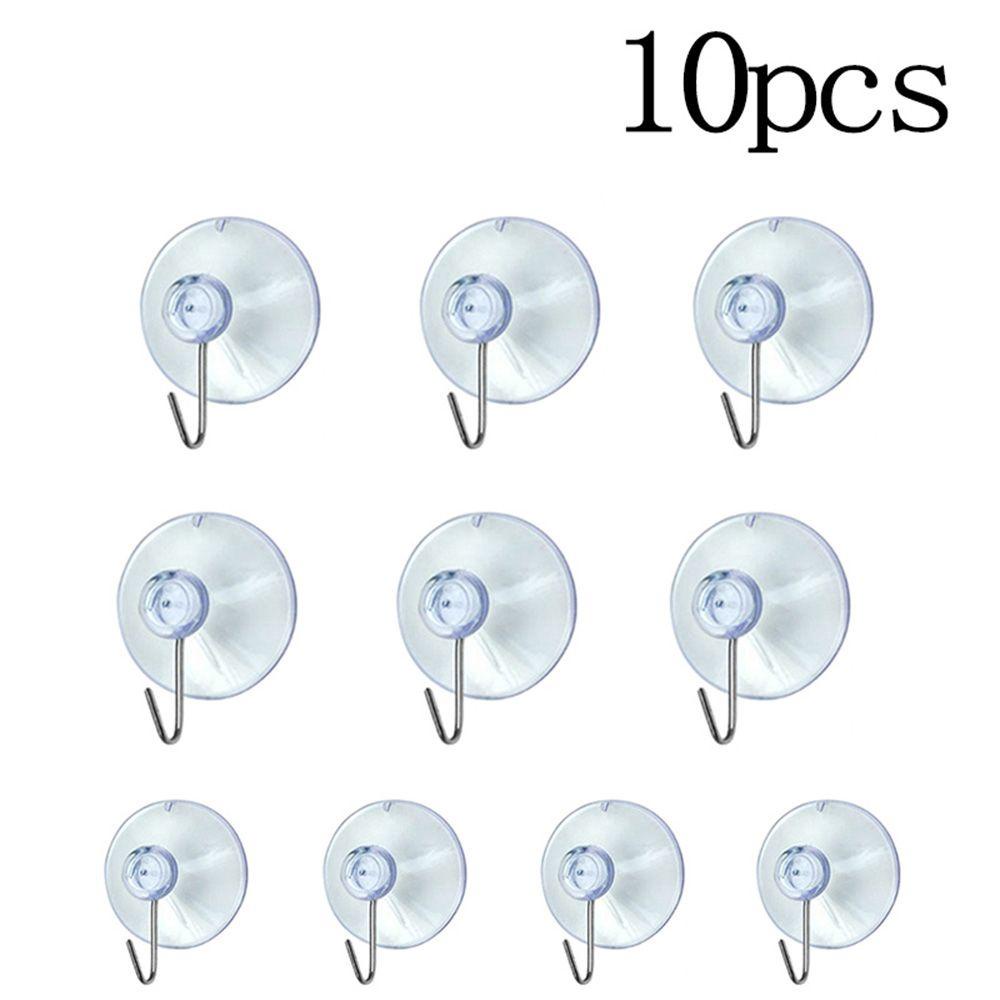 LANSEL Set 10 Móc Treo Đồ Trong Suốt Có Giác Hút Gắn Tường