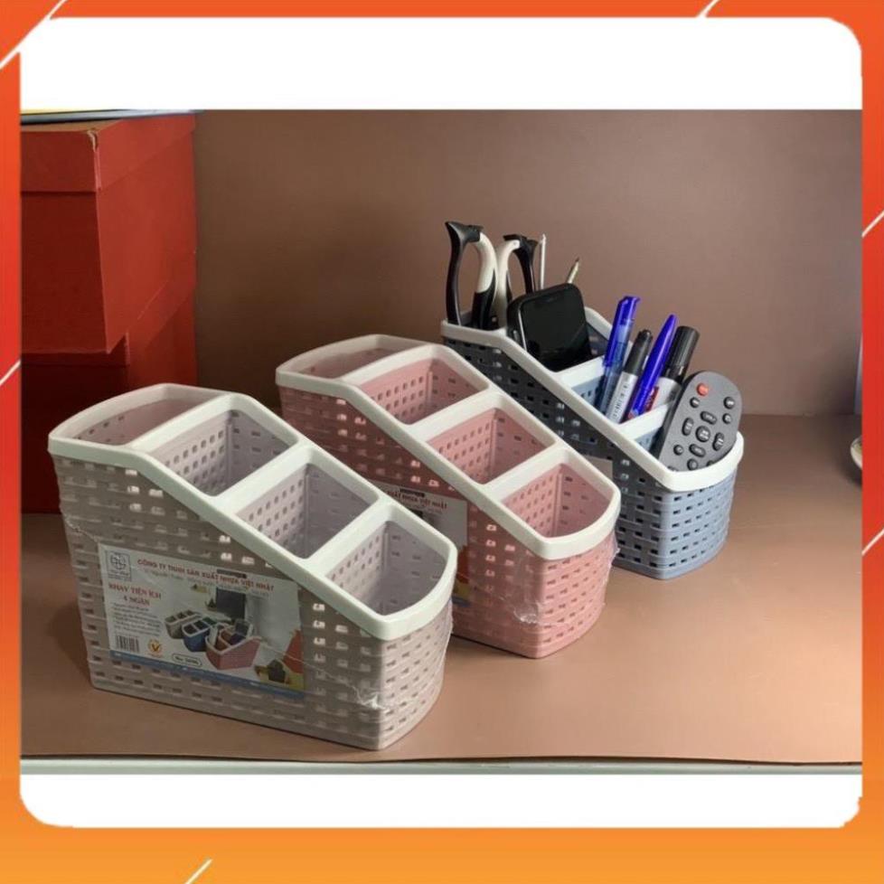 [Free Ship❤️] KHAY NHỰA TIỆN ÍCH 4 NGĂN, ĐA NĂNG NHỰA VIỆT NHẬT HÀNG VIỆT NAM - Gia dụng Mai Chi