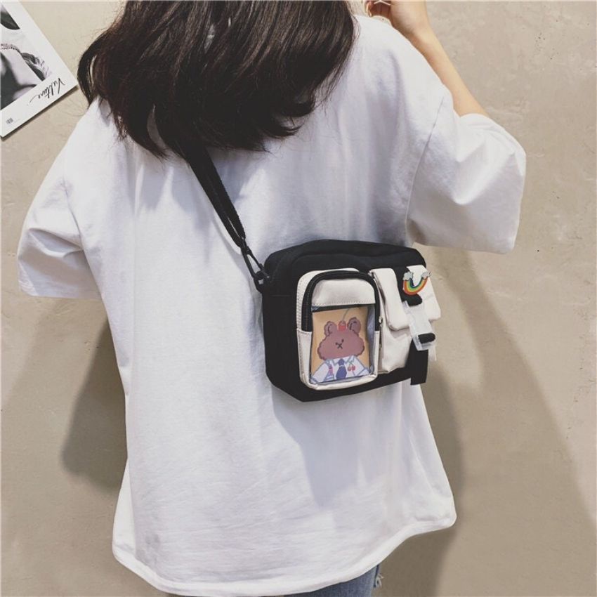 Túi đeo chéo nam nữ túi vải chống nước hàng cao cấp phong cách Hàn Quốc-Hazi thời trang Unisex