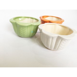 Chậu gốm vành hoa trồng cây, làm handmade, hoa pha lê, hoa đất sét (KT C6xR10cm)
