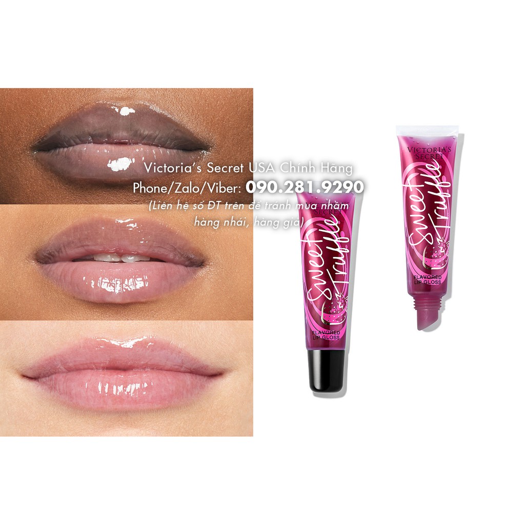 (8) Son bóng cao cấp Sweet Truffle , Lip Gloss, mùi trái cây quyến rũ - Hàng nhập Victoria's Secret USA