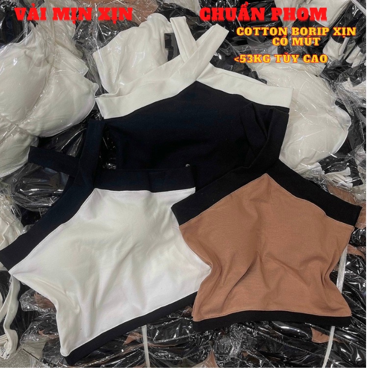 Áo croptop nữ đẹp ôm body có mút dây chéo cổ phong cách kiểu hàn quốc cực dễ thương mẫu mới thời trang A140