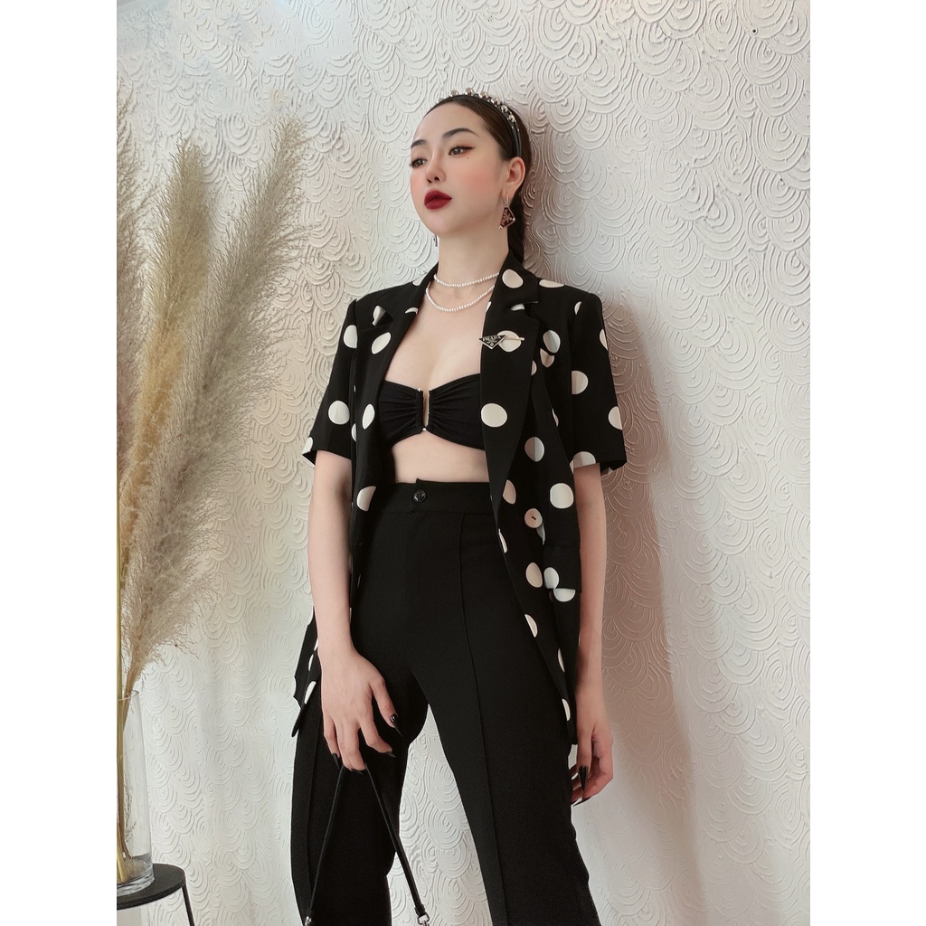 Áo vest tipsy chấm bi ngắn tay AV062