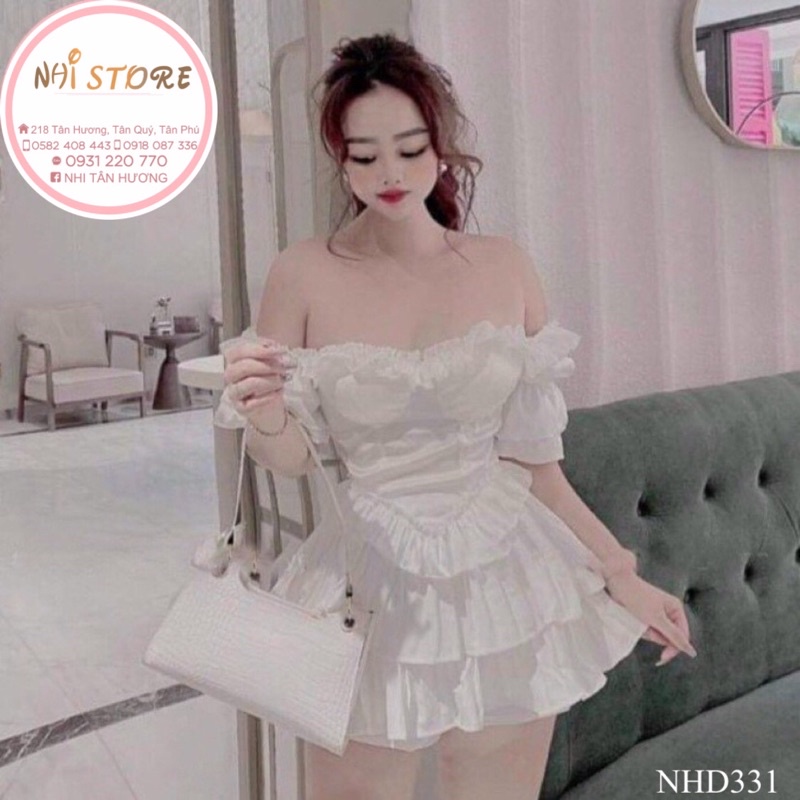 [FREESHIP 50K] Áo Croptop Cổ Vuông Tay Phồng Bèo Dún Lai Nhọn Sang Chảnh  NHISTORE Freesize Dưới 55kg