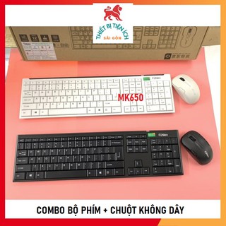 Bộ phím chuột không dây Fuhlen MK650 màu đen/trắng-Hàng chính hãng BH 24 tháng