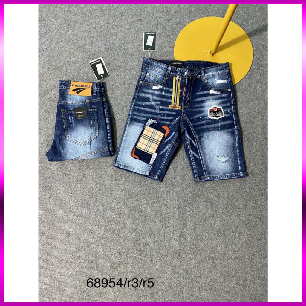 Quần Ngố ⚡ Quần Bò Nam DSQ Khóa Lệch Màu Xanh Hàng Siêu đẹp | BigBuy360 - bigbuy360.vn