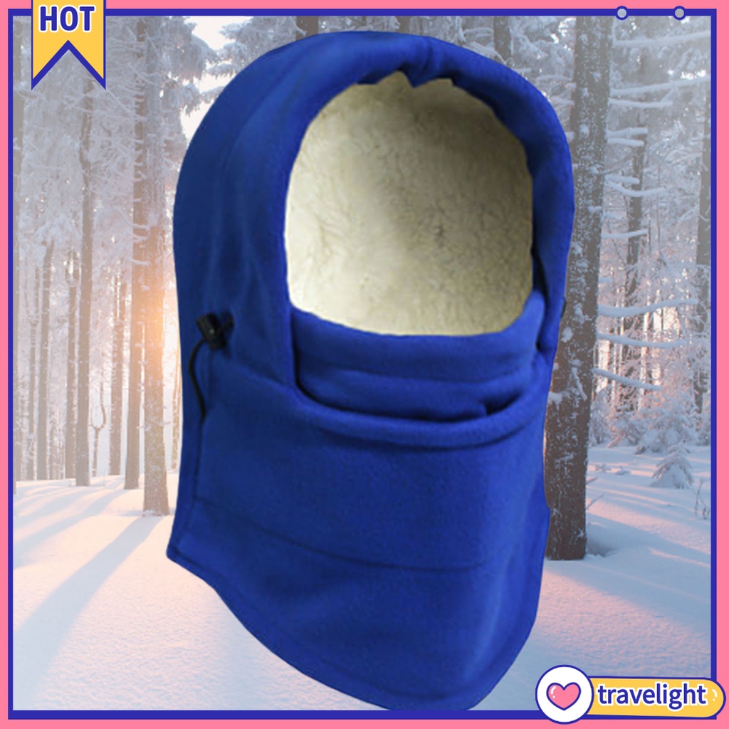 [Travelight] Mũ Balaclava Hai Lớp Lót Lông Cừu Giữ Ấm Mùa Thu Đông Khi Đi Xe Đạp Trượt Tuyết Unisex