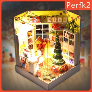 Modern Dollhouse Miniature DIY House Kit Creative Room LED Lights Room Toys
