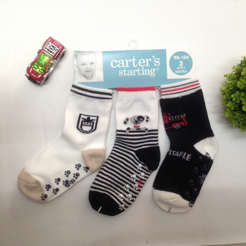 set 3 đôi vớ carter nhiều size cho bé trai, bé gái