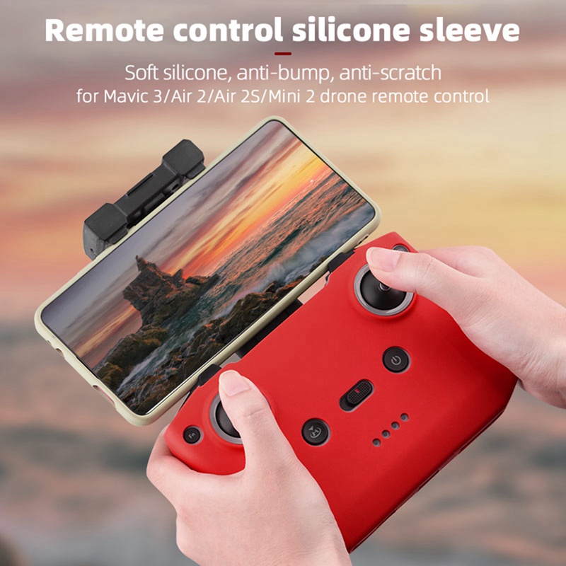 Ốp silicon màu đen bảo vệ chống bụi cho remote DJI Mavic 3/Air 2/2S/Mini 2