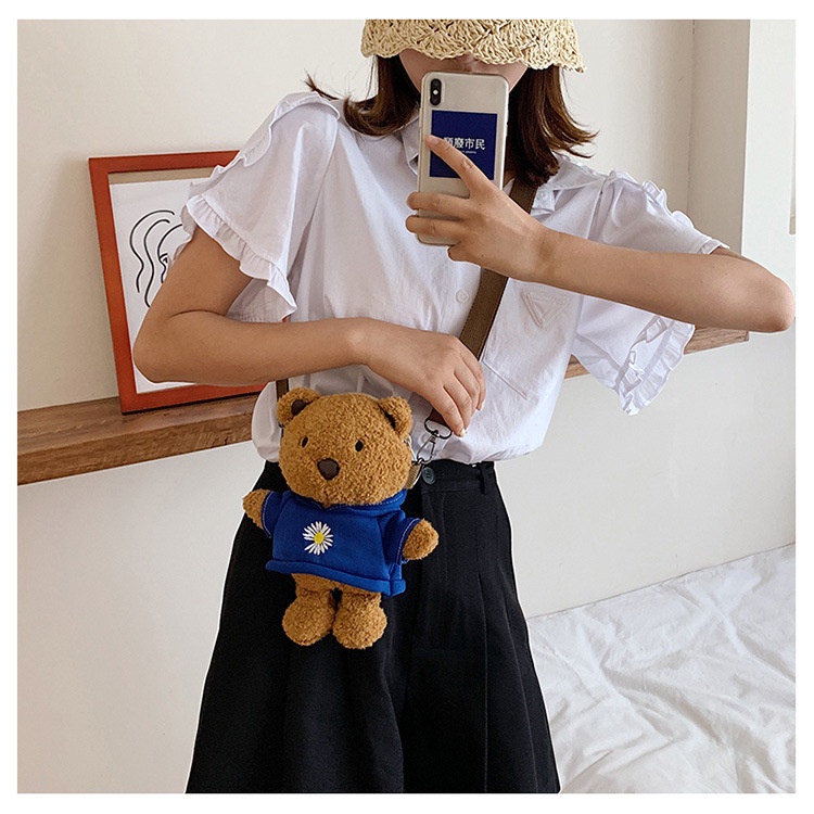 Túi đeo chéo gấu TEDDY, túi gấu bông siêu dễ thương