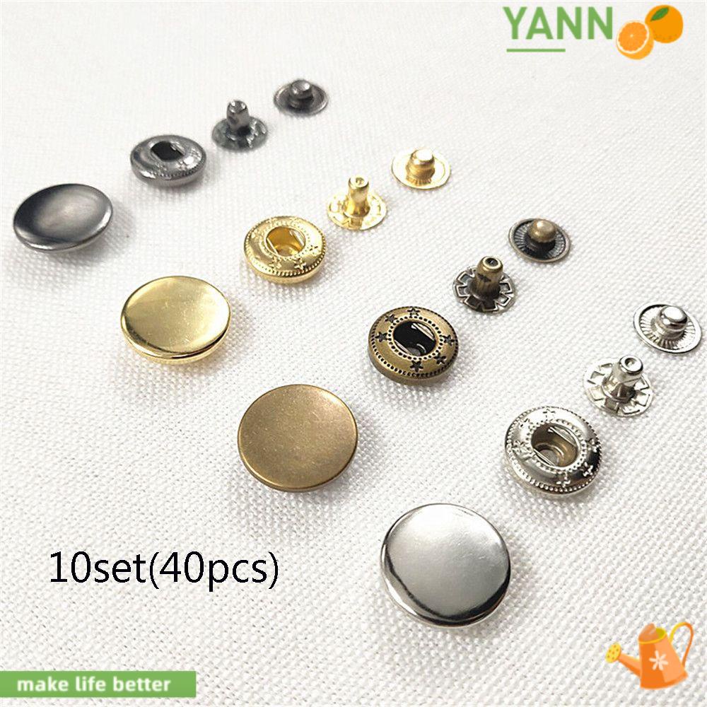 Bộ 10/40 Nút Bấm Bằng Kim Loại Làm Đồ Thủ Công