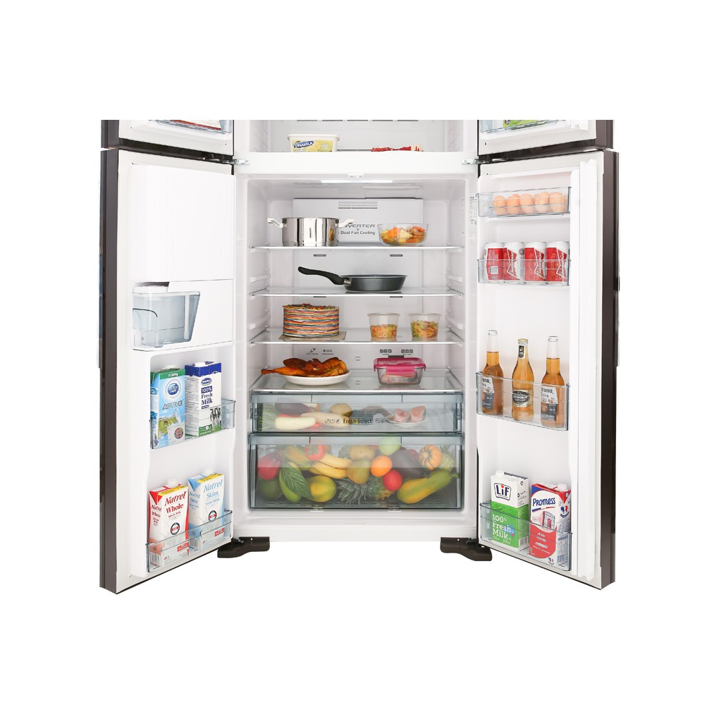 Tủ lạnh Hitachi Inverter 540 lít R-FW690PGV7(GBW) - Lấy nước bên ngoài, Mặt gương, sản xuất Thái Lan, Giao miễn phí HCM