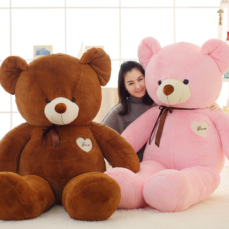 Gấu Teddy Bông Cute Siêu To 1m4 & 1m6 - Gấu Bông Làm Quà Tặng, Làm Gối Ôm Siêu Sướng