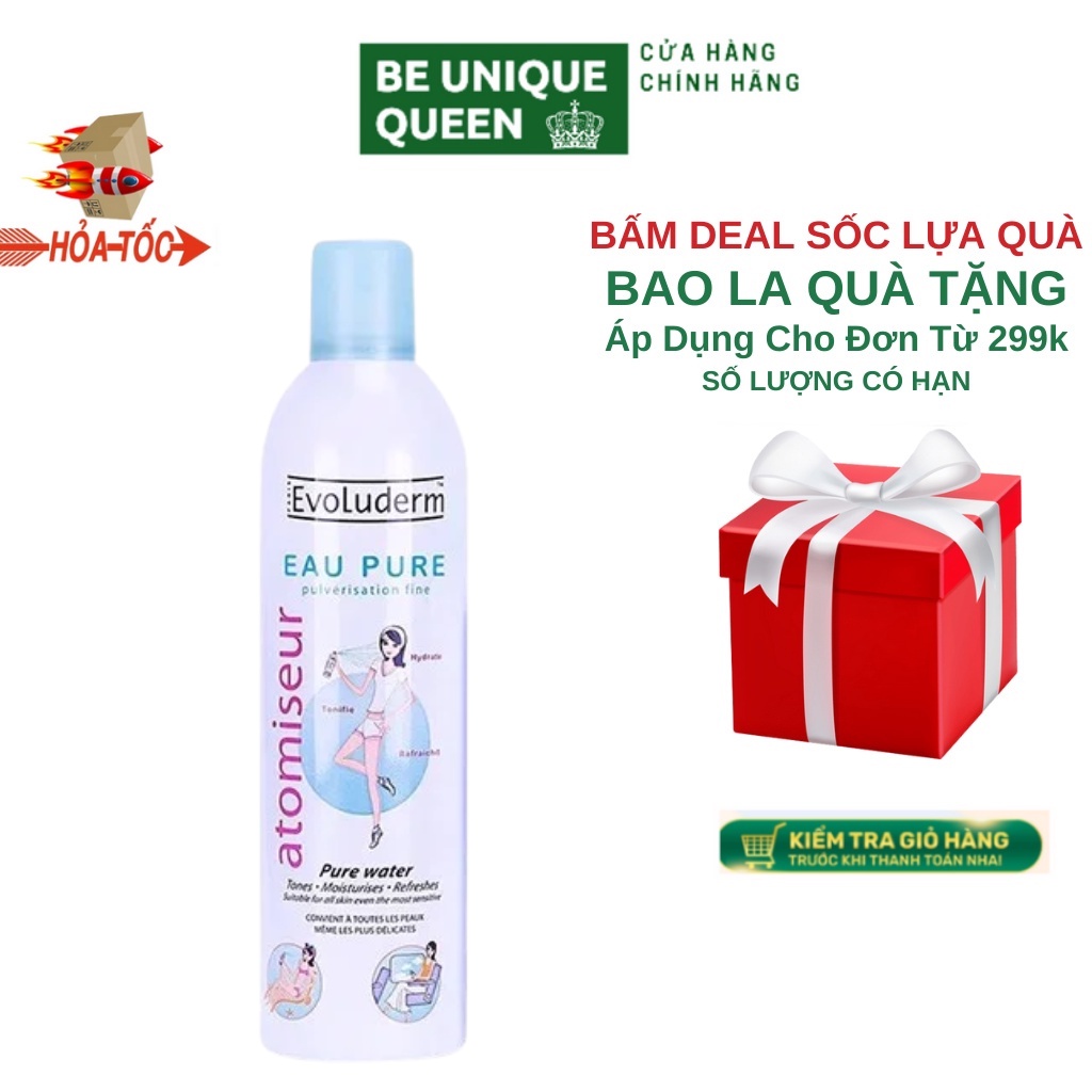 Xịt Khoáng Evoluderm Atomiseur Eau Pure 400ml