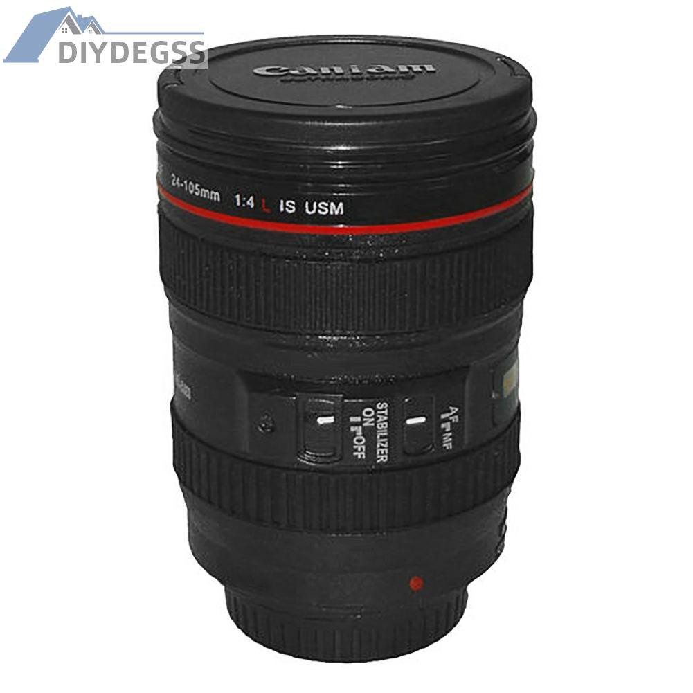 Cốc Uống Nước Hình Ống Kính Máy Ảnh 12.2 350lm Bằng Thép Không Gỉ