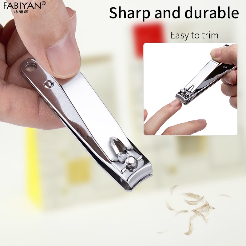 Bấm móng tay/bộ bấm móng tay / móng chân 1/3 cái FABIYAN bằng thép không gì