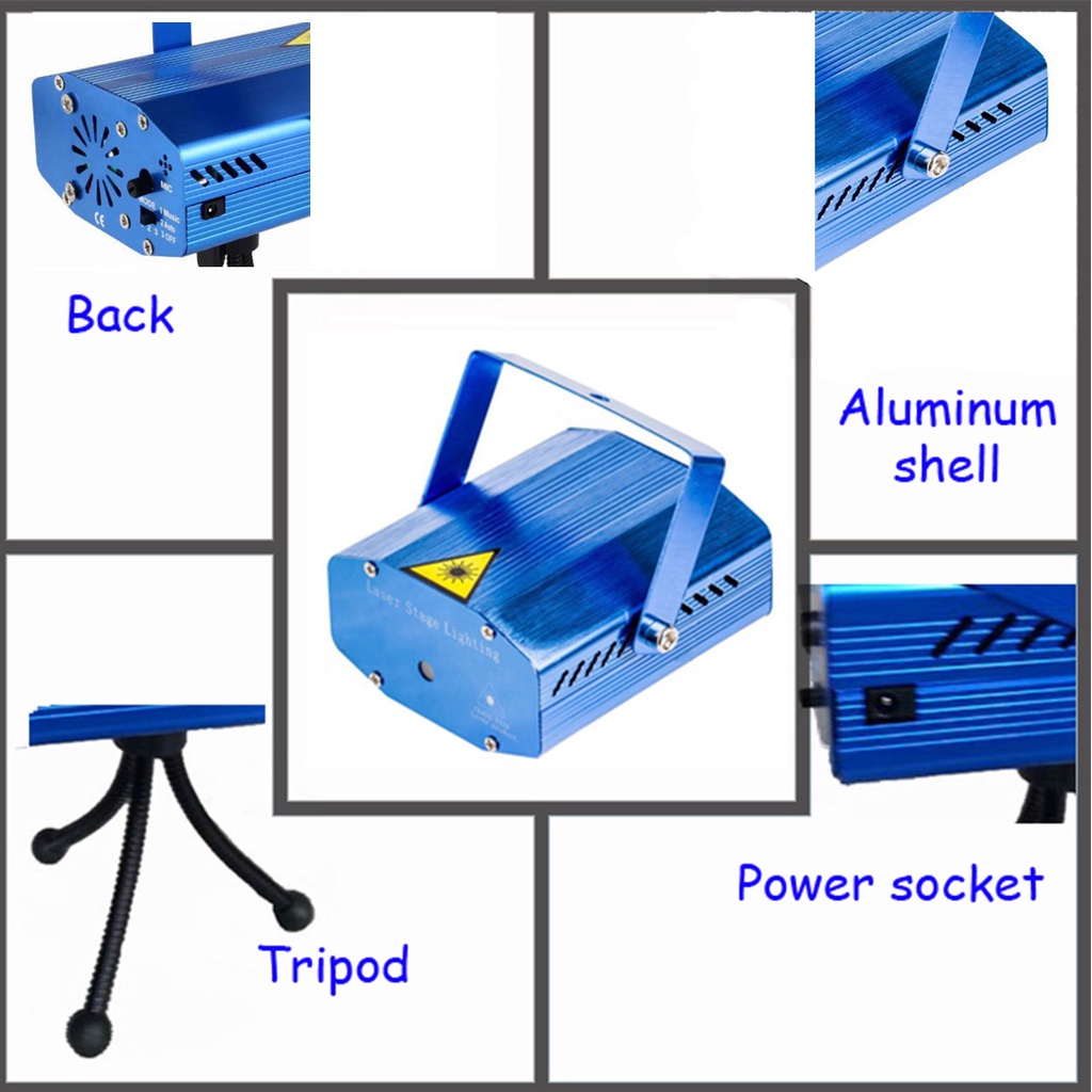 Đèn Laser Mini Sân Khấu, Vũ Trường, Trang Trí Phòng Karaoke Cảm Biến Theo Nhạc