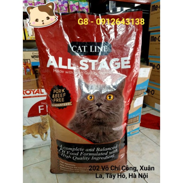15kg Thức ăn hạt cho mèo Cat Line All Stage Hàn Quốc