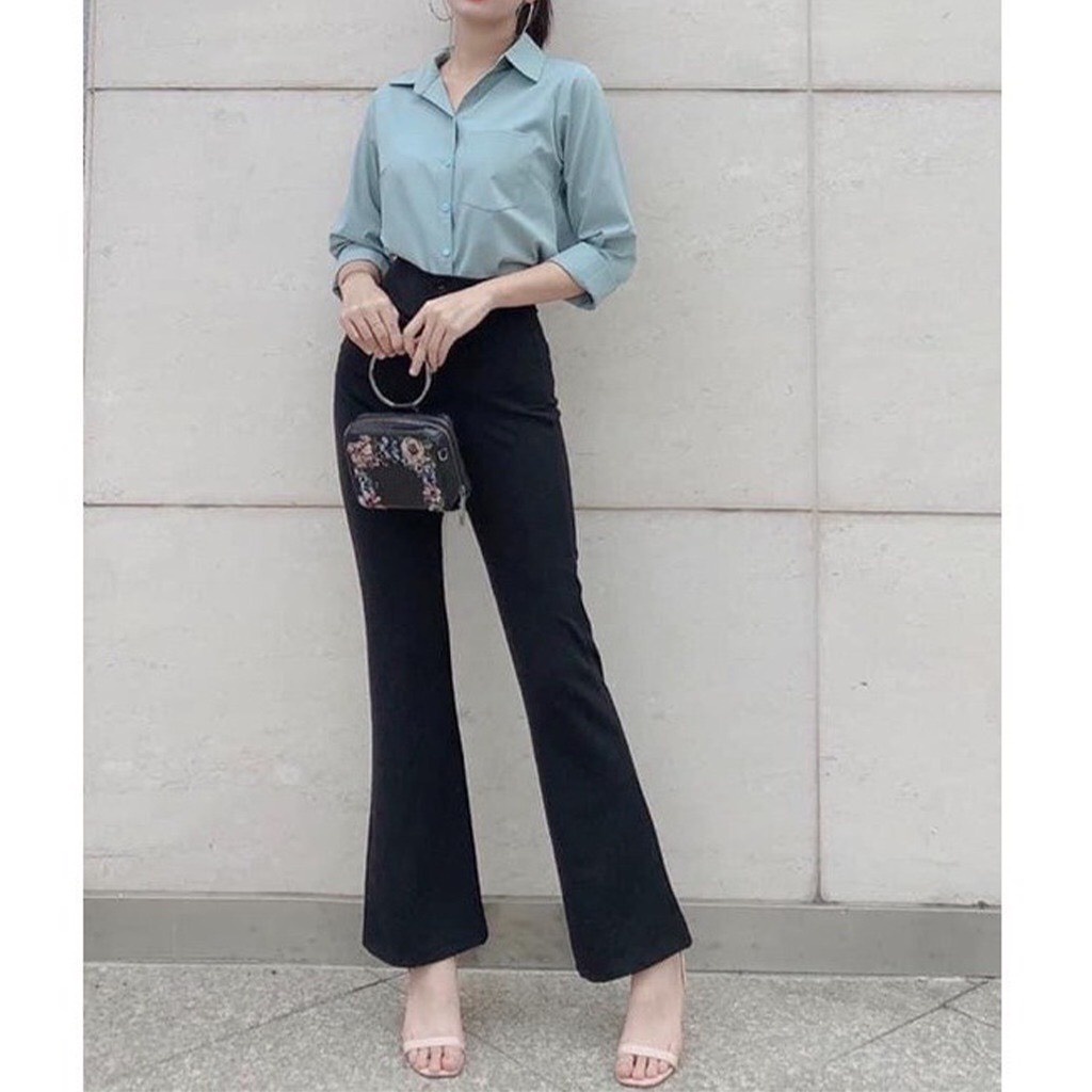 Quần Tây ống loe  Quần Tây Công Sở ống Vẩy_Lưng Cao Hàng LOẠI 1