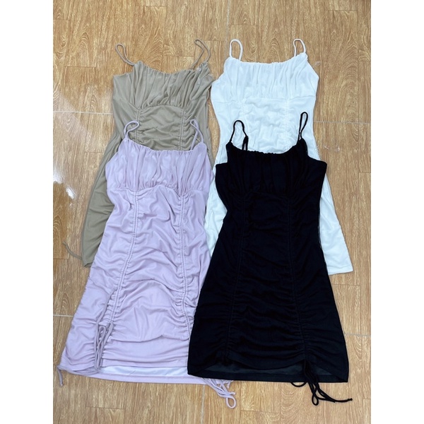 Váy body nhún 2 dây vnxk