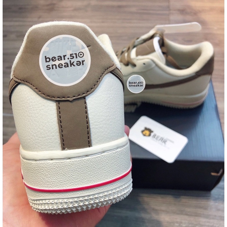 [Bear.sneaker] Giày thể thao nam nữ af1 viền nâu bản like au.th