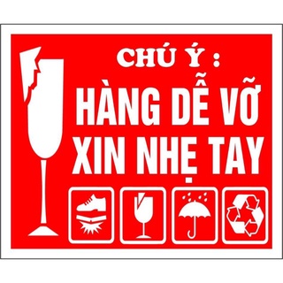 1000 tem dán hàng dễ vỡ thiết kế theo yêu cầu khách kt 7 x 7cm