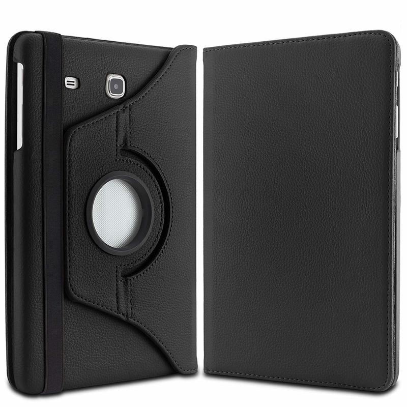 360 Degree Rotating Case Cover for Samsung Galaxy Tab E 8.0 SM-T377 Case Tab E 8.0inch T375 T378 Tablet PU Leather CaseS Glass
