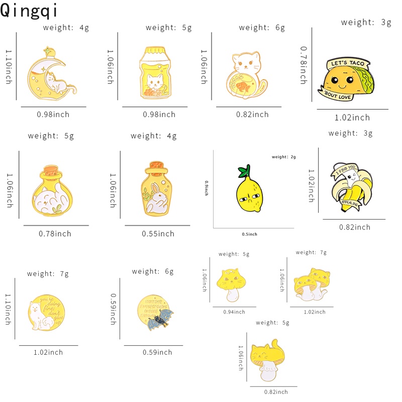 Ghim cài áo Miss Zoe hình trái cây động vật hoạt hình ngộ nghĩnh đáng yêu