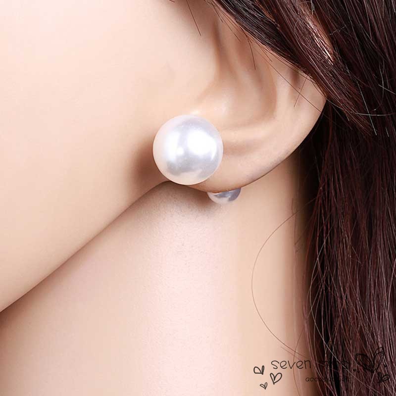 Khuyên tai đính ngọc trai thiết kế thanh lịch dành cho nữ