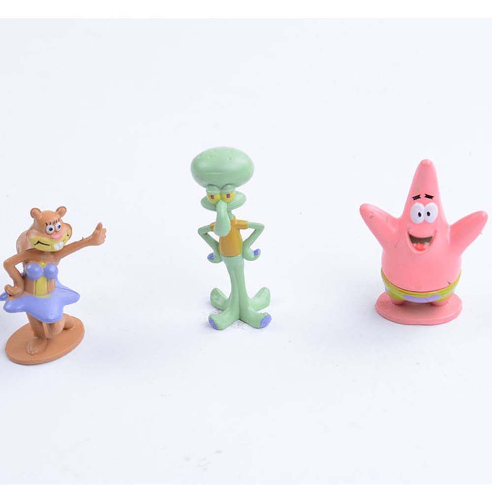 Set 6 Mô Hình Nhân Vật Phim Hoạt Hình Spongebob 3-6cm