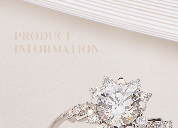 Nhẫn đính đá kiểu dáng tinh tế sang trọng cho nữ