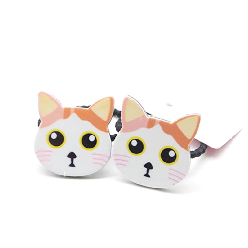 Set 2 Cặp Giá Đỡ Buộc Tóc Đuôi Ngựa Hình Thú Hoạt Hình Dễ Thương Cho Bé Gái