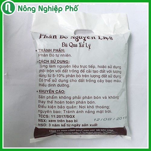 TÚI 3DM3 - PHÂN BÒ QUA XỬ LÝ TRIBAT ĐÃ QUA XỬ LÝ - HỖ TRỢ CÂY TRỒNG PHÁT TRIỂN - ĐÃ GIẢM MÙI HÔI VÀ KHỬ TRÙNG