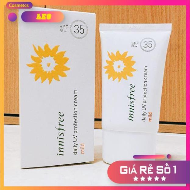 kem chồng nắng Daily innisfree UV MIld spf 35+ chuyên dùng hằng ngày cho da khô, da nhạy cảm [ hàng chuẩn Hàn Quốc ]