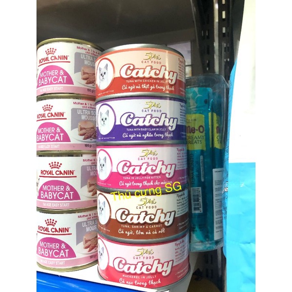 Pate mèo Catchy lon 170g (5 vị)