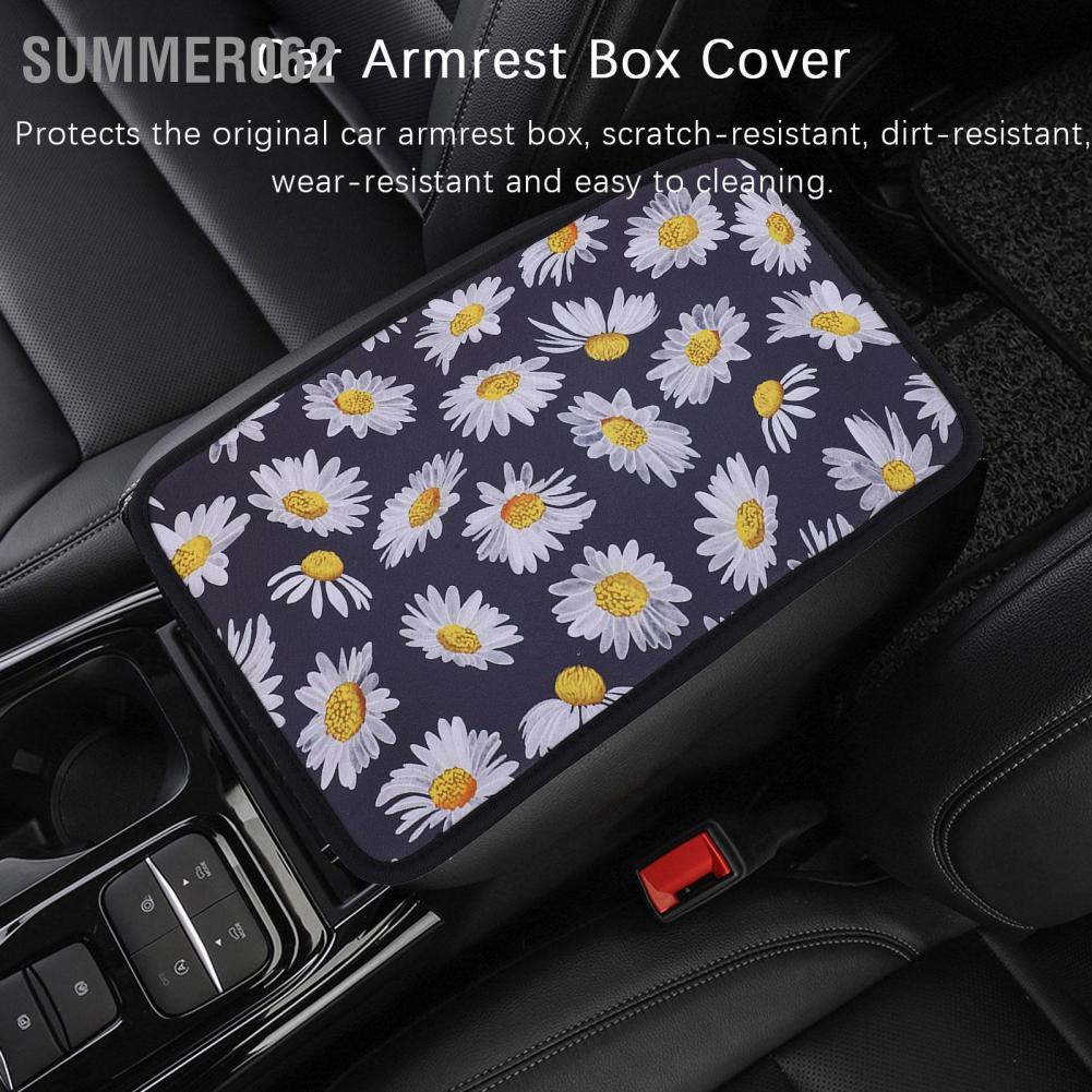 Summer062 2Pcs Outdoor Driving Car Central Armrest Box Cushion Cover Hand Guard Universal Mat
